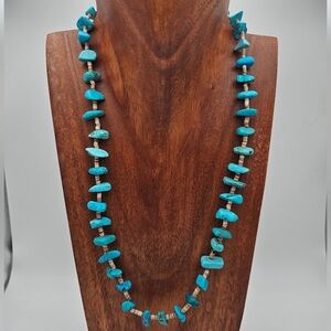 Vintage Handmade Navajo Turquoise & Heishi Necklace
